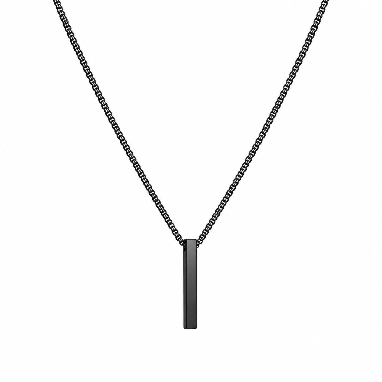 Bar Necklace Black