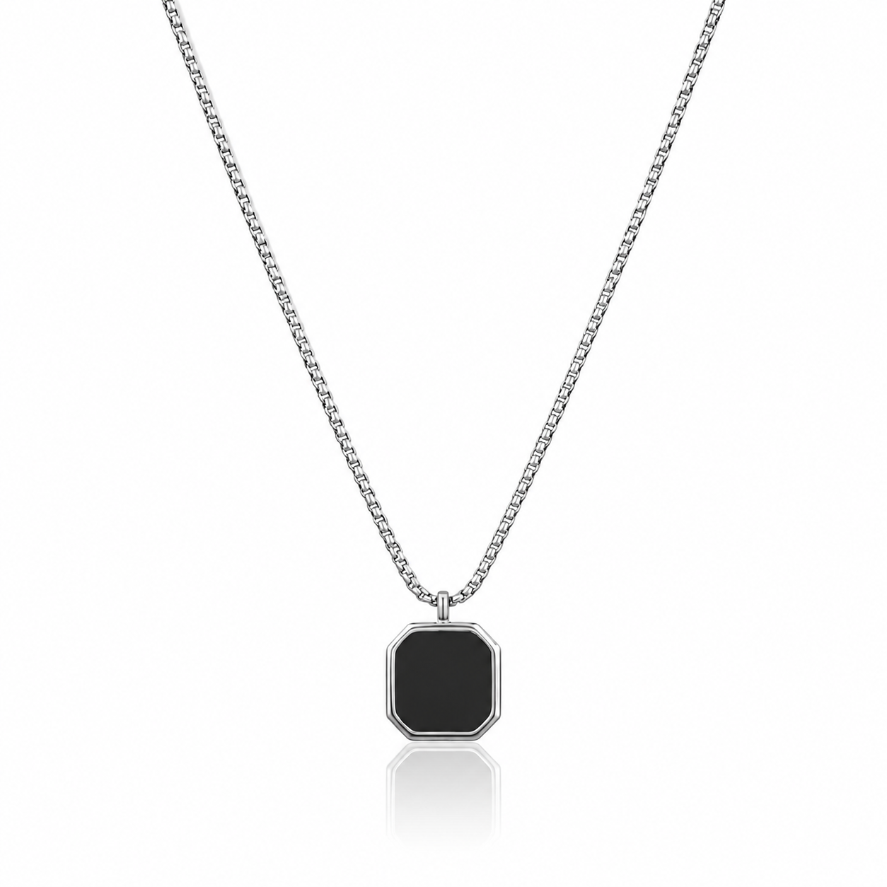Classic Black Stone Pendant (Square)