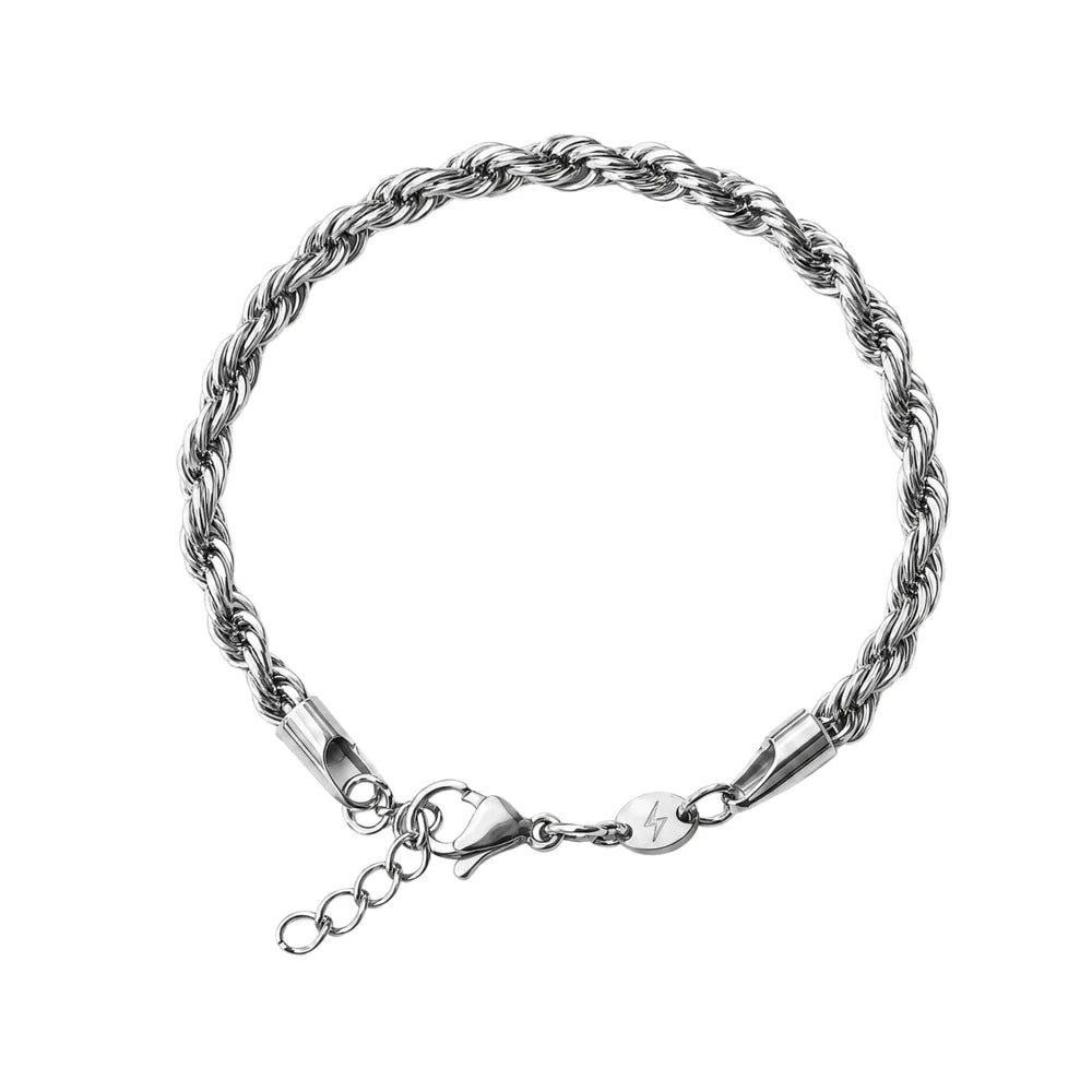 Rope Bracelet 5mm (Silver)